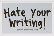 Hate Your Writing Fonts, a Handwritten Font by Crump Hand (Thumbnail 1 of 6)