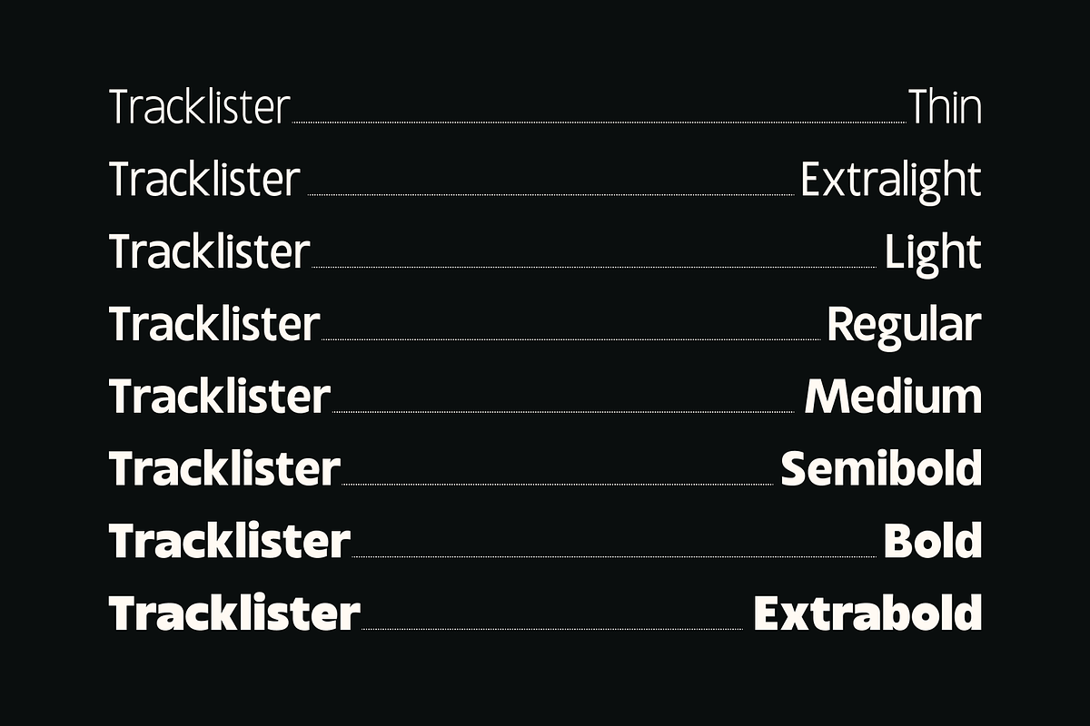 Tracklister - Display Sans Family, a Sans Serif Font by Holyline Design (Photo 2 of 15)
