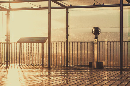 Observation deck overviewing large city stock photo containing outdoors and, an Architecture Photo by nullplus Photography