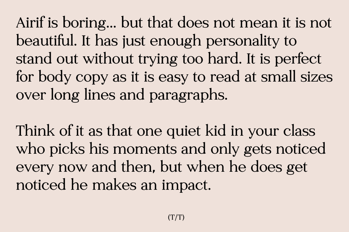 SALE: Airif - Serif Font, a Serif Font by That That Creative (Photo 9 of 10)