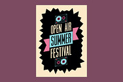 Summer open air vector poster set., a Seasonal Illustration by PoPaShop (Thumbnail 5 of 10)