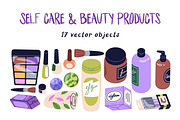 Beauty and skin care cosmetics set, a Decorative Illustration by Good Studio (Thumbnail 1 of 8)