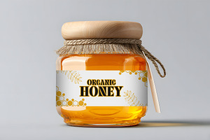 Honey Jar Mockup, a Packaging Mockup by GenesisCreativeCo