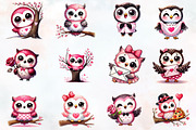 Cute Kawai Owl Valentine Sublimation, an Animal Illustration by RobertsArt (Thumbnail 5 of 7)