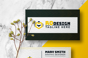 Yellow Corporate Business Card