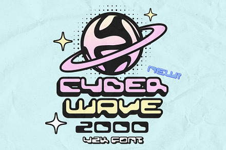 Cyberwave 2000 - Digital Y2K Font, a Sans Serif Font by HipFonts