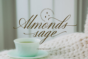 Almonds Sage Handwriting Script