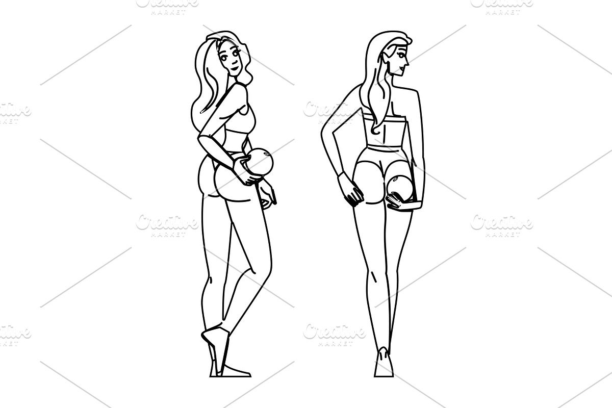 vitamin orange skin treatment vector, a Person Illustration by pikepicture