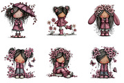 Whimsical Spring Girl Clipart, an Illustration by CreationArt (Thumbnail 3 of 7)