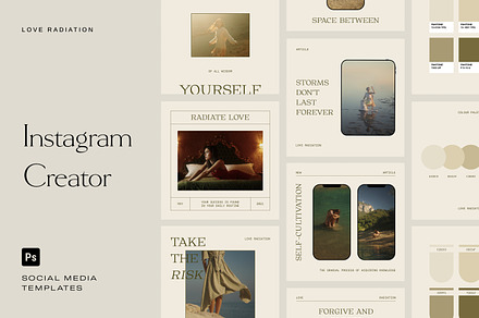 CANVA PS Instagram Templates Posts, a Social Media Template by Love Radiation Studio