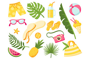 Tropical Summer Elements Collection