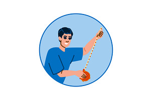 Surveyor measuring length using, an Illustration by pikepicture