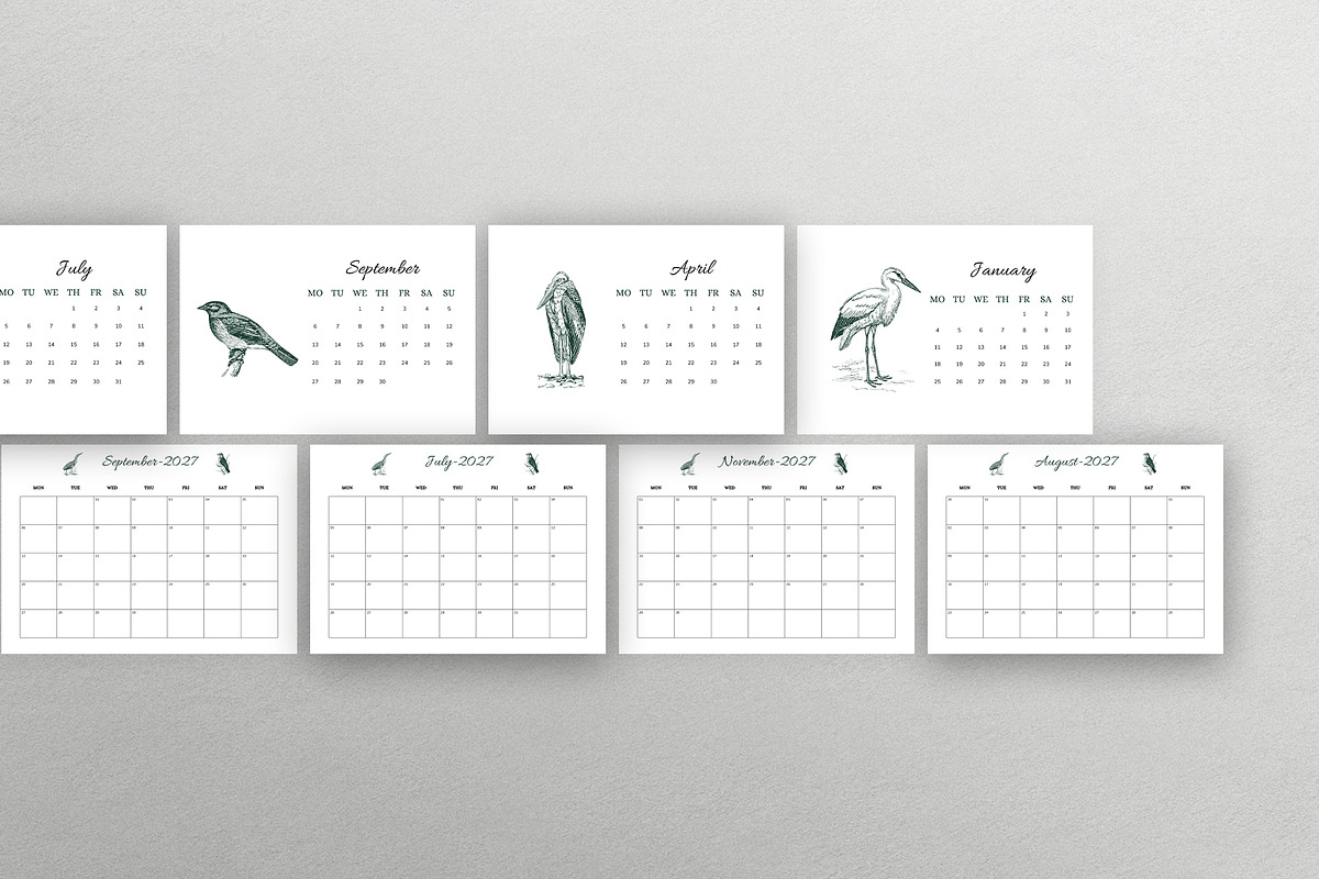 Printable Calendar Template 2027, a Stationery Template by Design Zone (Photo 6 of 6)