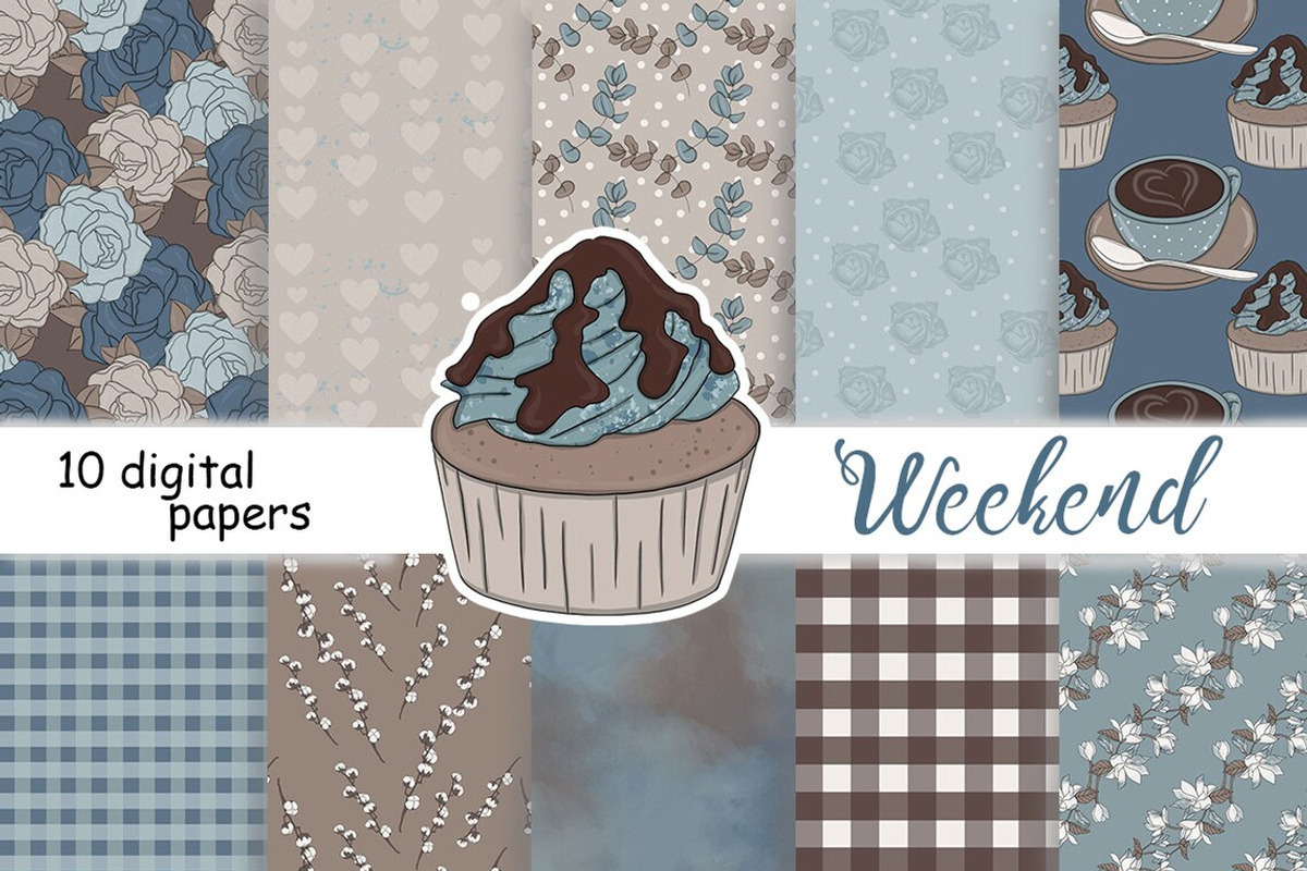 Weekend Pattern, a Pattern Graphic by GlamArtZhanna (Photo 1 of 3)