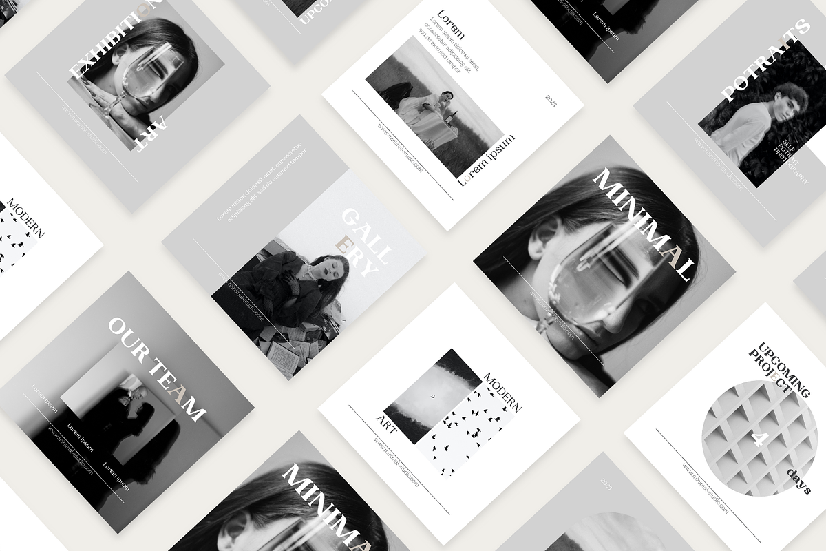 Black White Canva Template, a Social Media Template by Moodwave Studio (Photo 4 of 10)