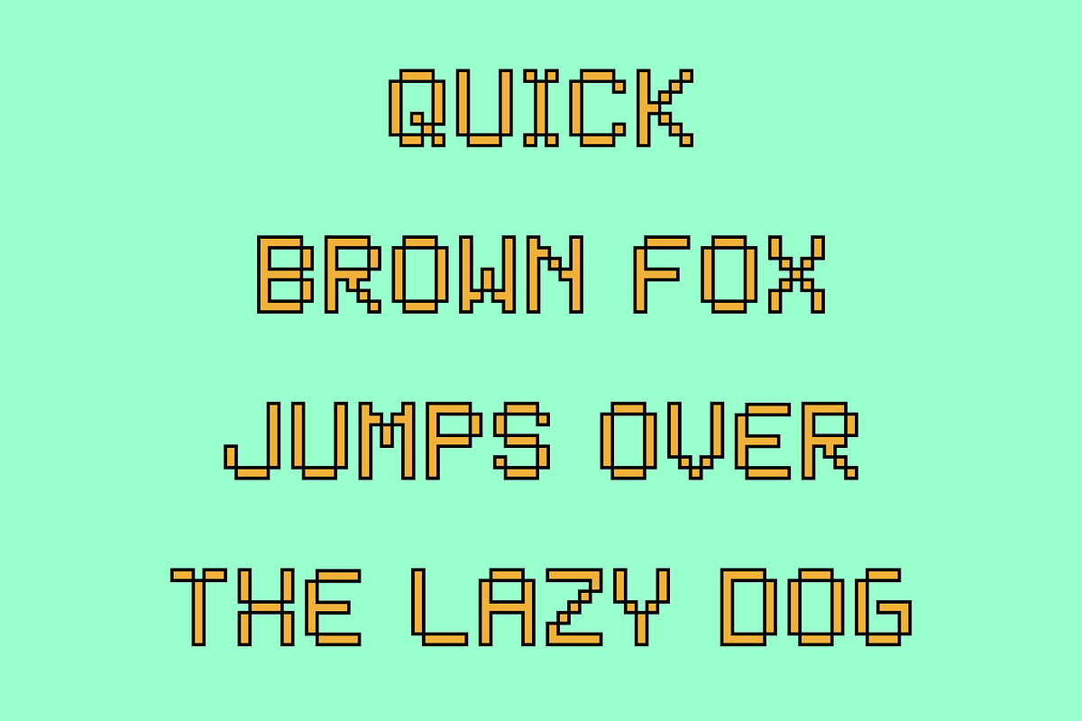 Bitless "Techno Square" Font preview 3