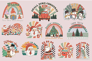 Retro Western Christmas Bundle PNG