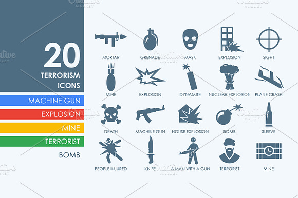 20 Terrorism Icons