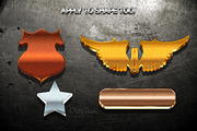 Metal Graphic Styles for Illustrator, a Layer Style Add-On by Vector Galore (Thumbnail 4 of 4)