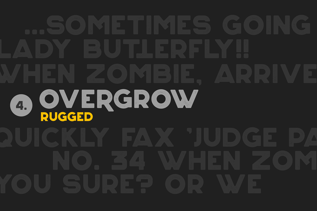 Overgrow Typeface preview 6