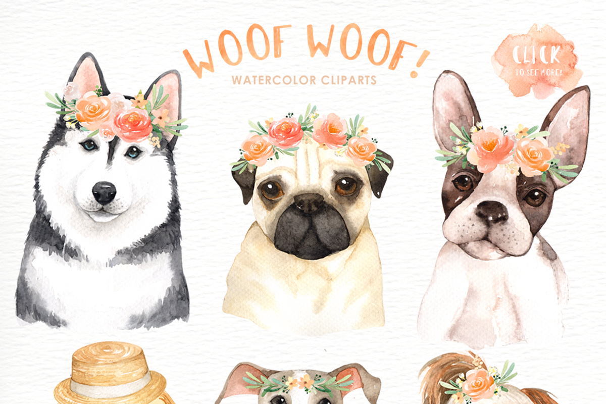 Woof Woof! Dogs Lover Cliparts, an Animal Illustration by everysunsun (Photo 4 of 5)