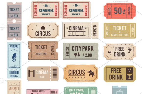 Vector Vintage Tickets