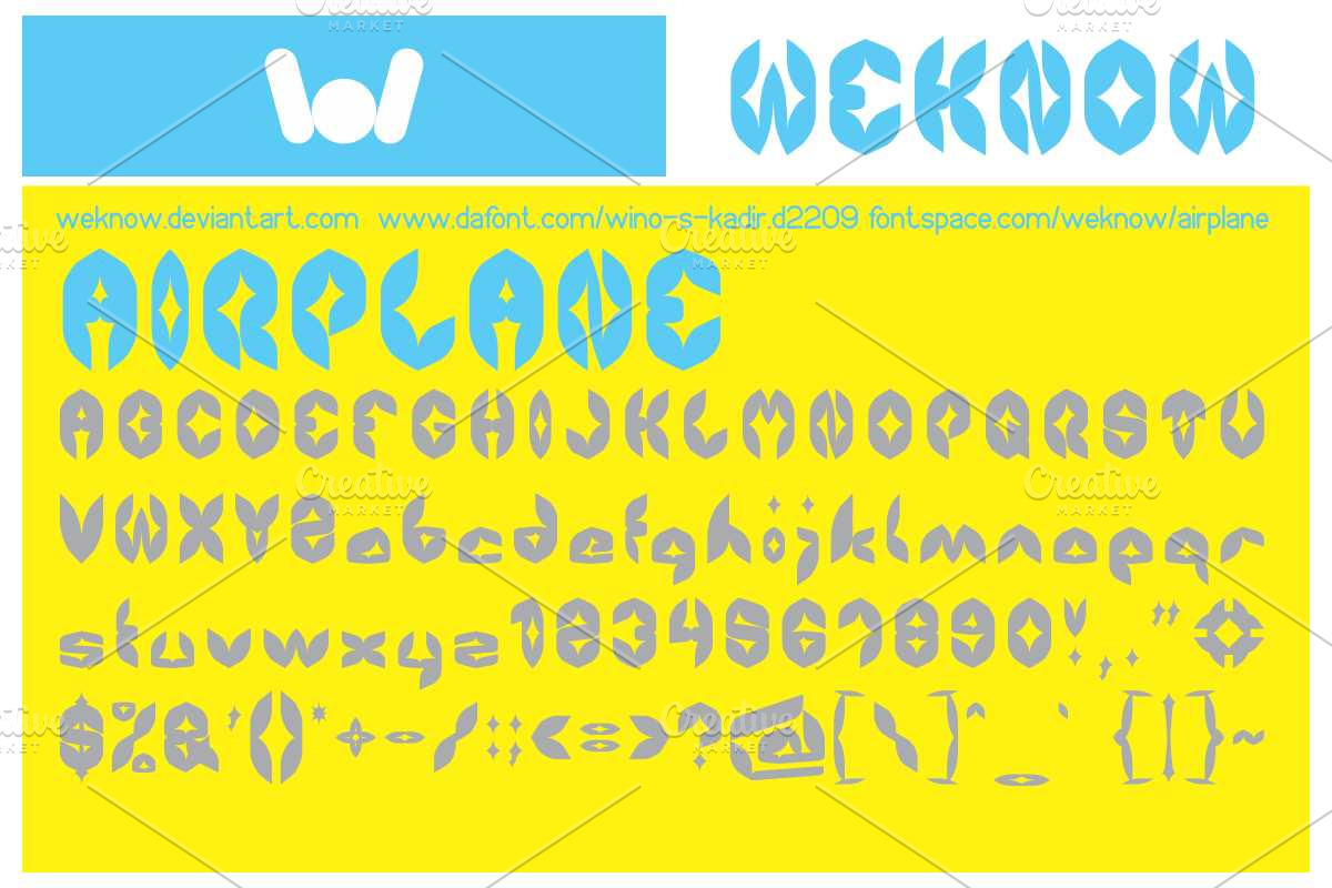 airplane font