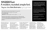 NN2020 Modern, rounded, simple font, a Sans Serif Font by Nick Novell (Thumbnail 2 of 3)