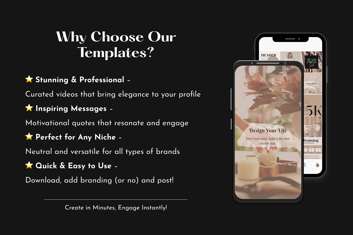 Aesthetic Instagram Reels Templates, a Social Media Template by Studio DigiCraft (Photo 2 of 9)