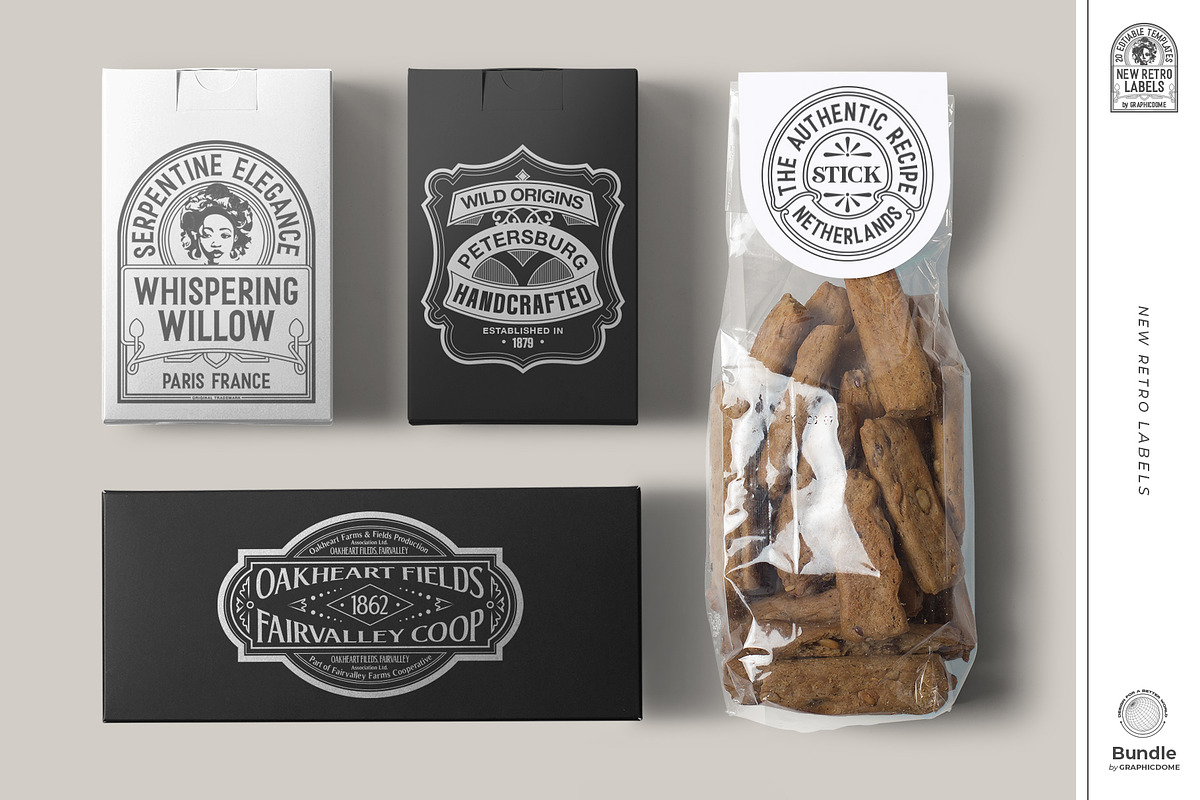 40 Retro Labels Collection, a Branding & Logo Template by Graphicdome (Photo 7 of 9)