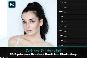 15 Photoshop Eyebrows Brushes Pack