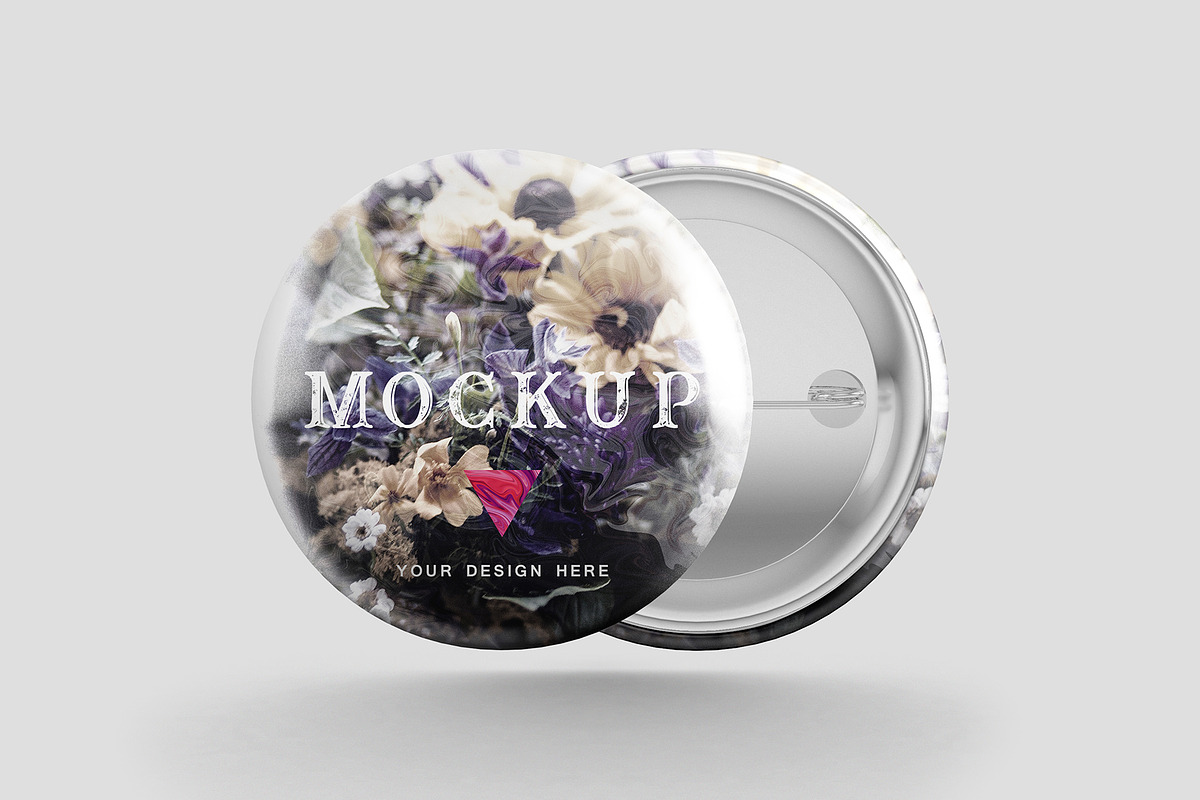 Pin Button Badge Mockup, a Product Mockup by Honnum Graphic Art (Photo 2 of 11)