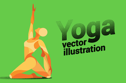 Yoga asanas pose illustration