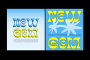 Bekix - Funky Liquid Retro Y2K Font, a Sans Serif Font by Casloop Studio (Thumbnail 7 of 9)