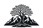 50 Sacred Mountain Tree Silhouette, an Empty State Illustration by Amazin_art (Thumbnail 19 of 37)