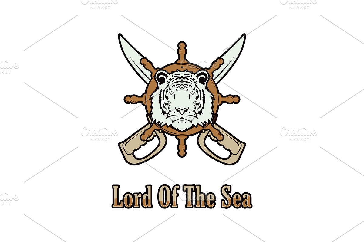 Pirate Logo With Tiger Head, a Branding & Logo Template by Atlantis X Nurman Arbai (Photo 1 of 2)