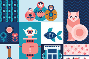 Matryoshka Folk art Illustration