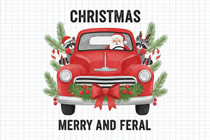Christmas Truck SVG and PNG, an Illustration by Craft Nest