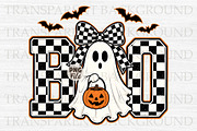 Boo Halloween Png,Girl Ghost Bow PNG, a Seasonal Illustration by Libby Wishes (Thumbnail 1 of 3)