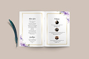 8 Page Purple Rose Funeral Program, a Brochure Template by SmmrDesign (Thumbnail 5 of 6)