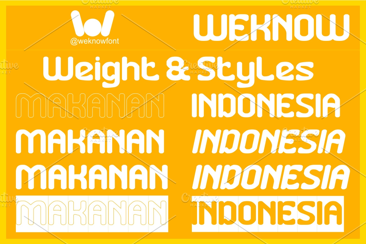 Makanan Indonesia font, a Sans Serif Font by weknow (Photo 8 of 9)