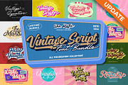Exclusive Vintage Retro Font Bundle, a Script Font by Vintage Division (Thumbnail 1 of 12)