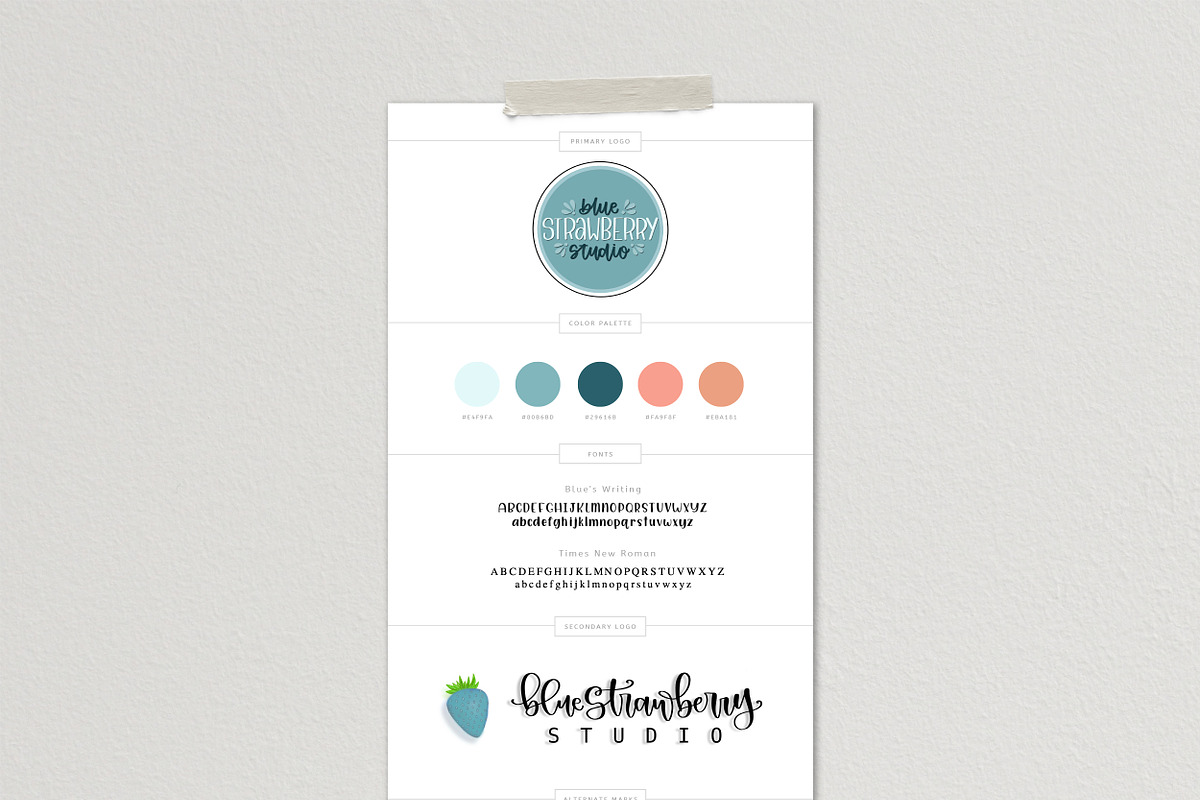 Brand Board Template PSD + Canva, a Presentation Template by Ciera Design Templates (Photo 7 of 8)
