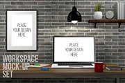 Photorealistic Workspace Mock-UP, a Mac Mockup by Bobboz Store (Thumbnail 1 of 4)
