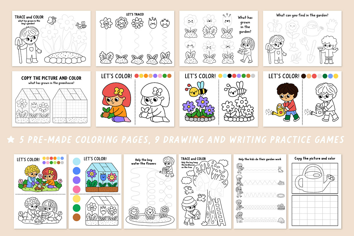 Garden coloring games and activities, an Education Illustration by Lexi Claus (Photo 10 of 16)