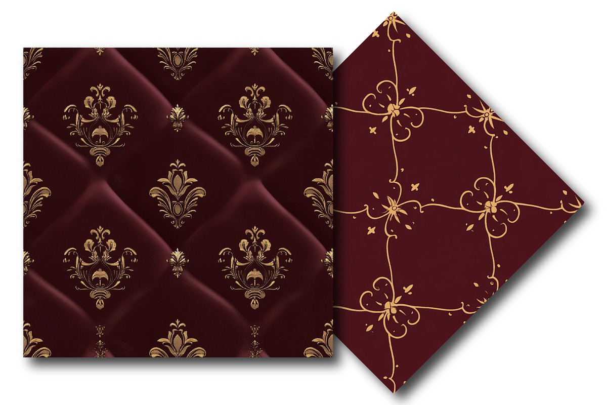 Luxury Maroon Digital Paper, an Illustration by DreamPrint404 (Photo 3 of 5)