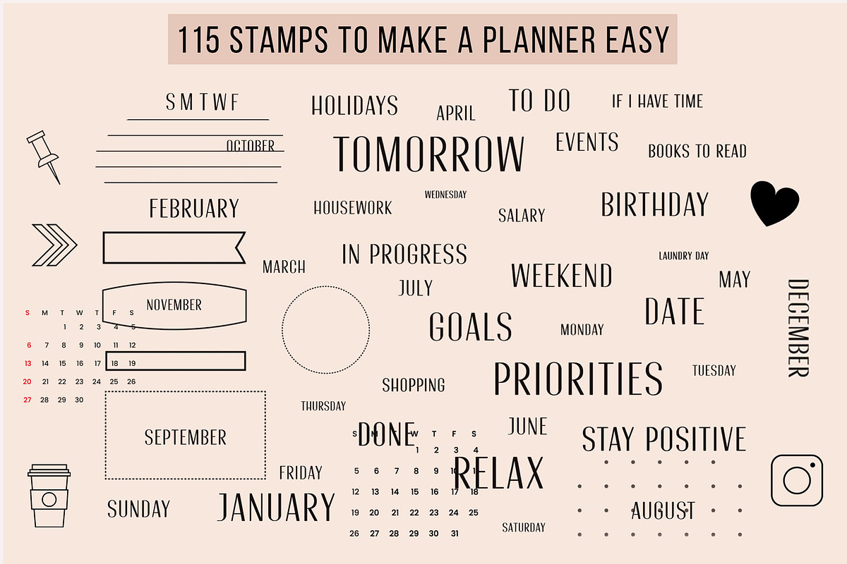 Procreate Planner, calendar creator, a Brush Add-On by Julia Right Studio (Photo 3 of 5)