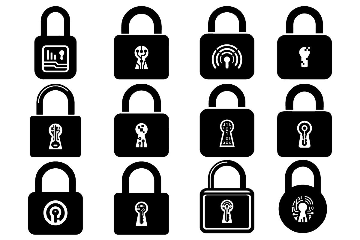 Padlock and Security Keyhole, a Technology Illustration by balal (Photo 1 of 13)