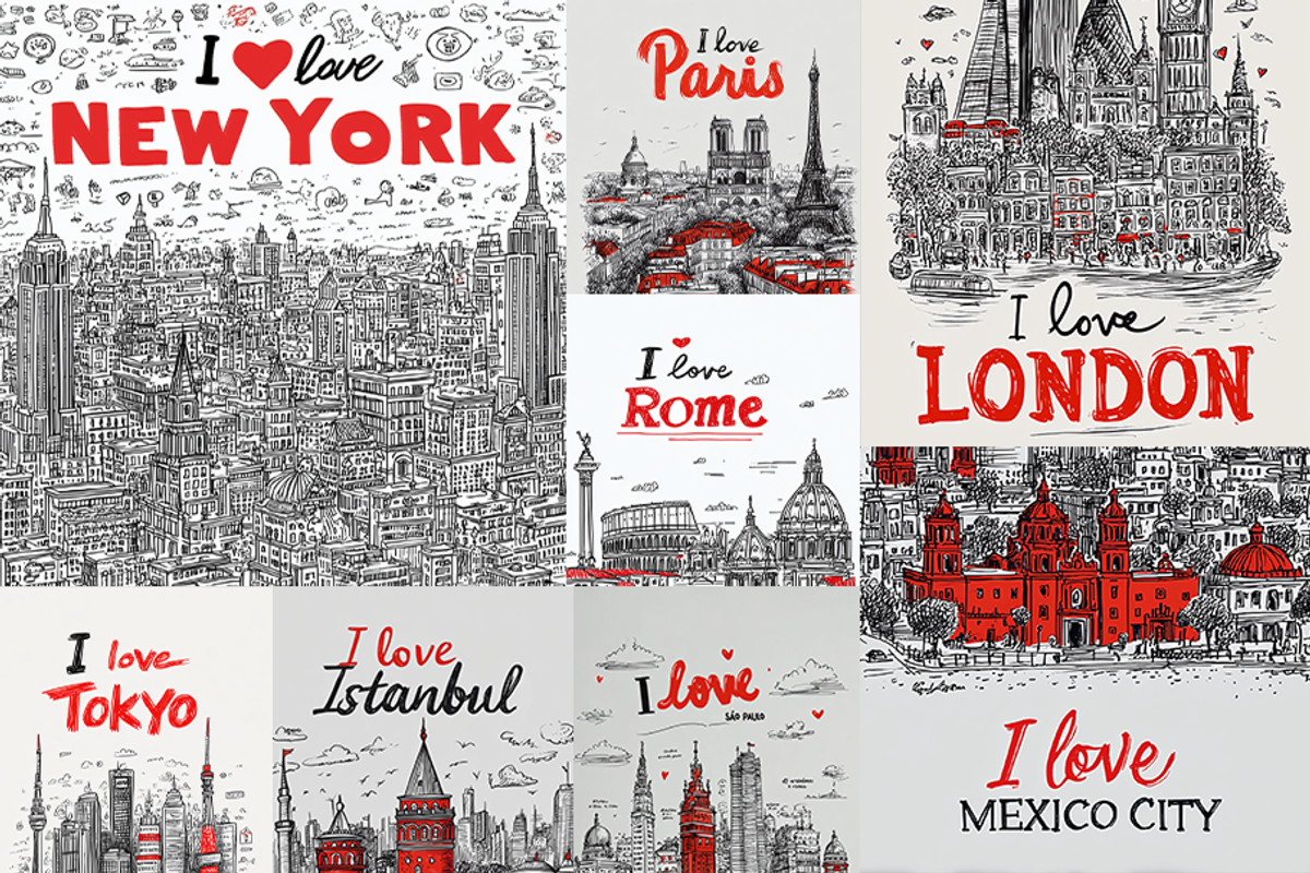I love New York, a Decorative Illustration by Picturesque Stories (Photo 2 of 6)