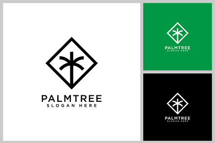 palm tree silhouette vector design, a Branding & Logo Template by quadrazo